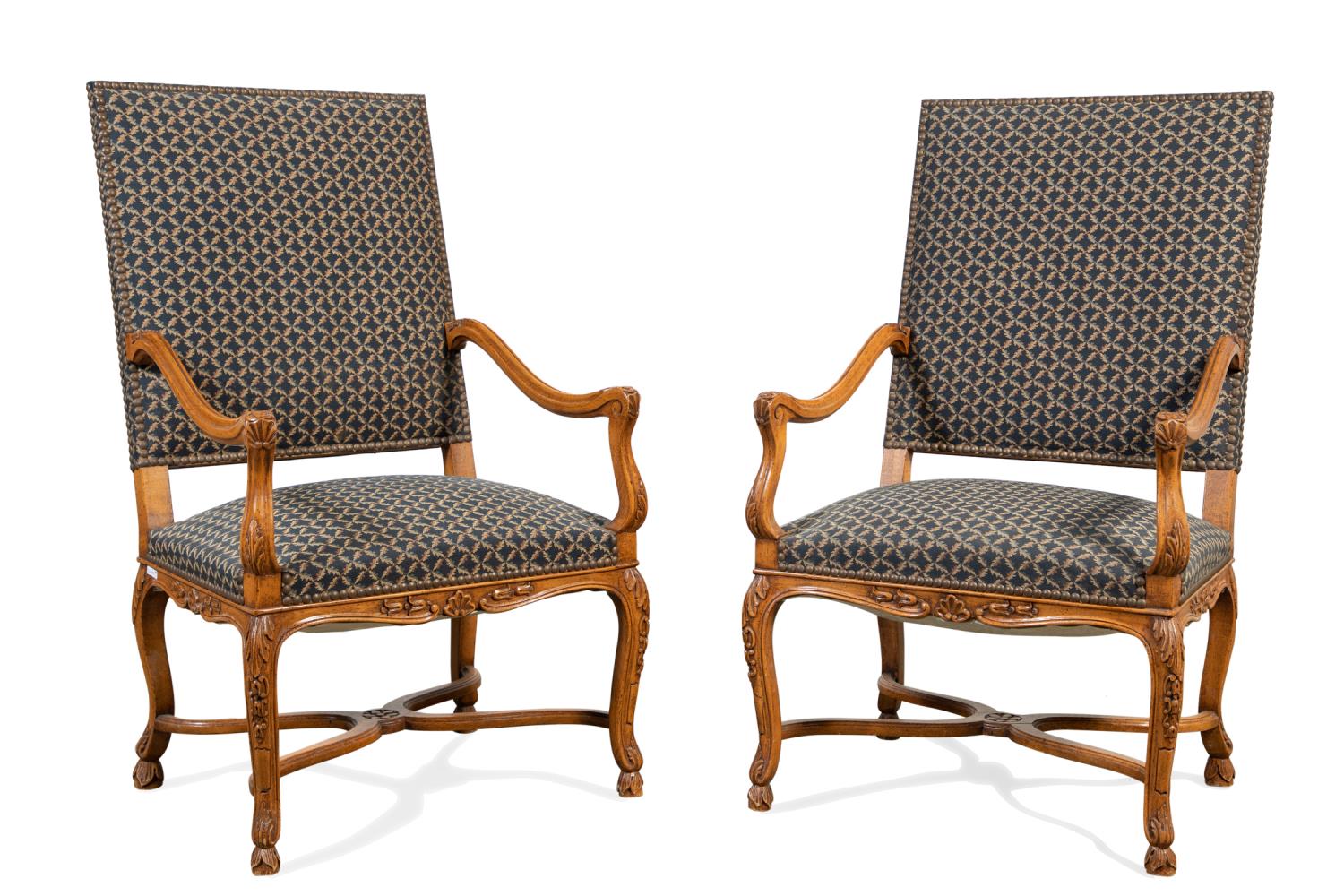 PR. ITALIAN FRUITWOOD UPHOLSTERED