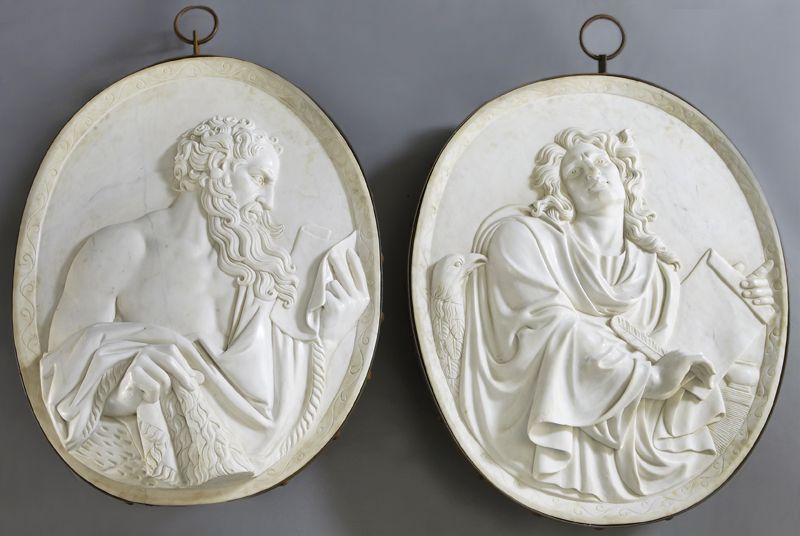 Pr. Italian marble oval