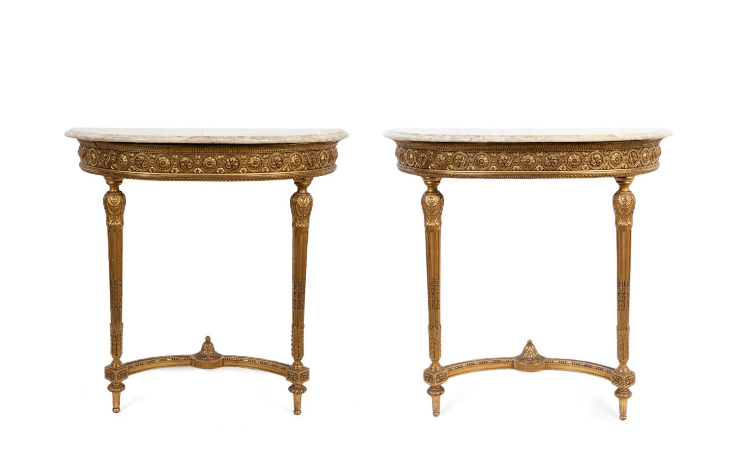 PR. ITALIAN MARBLE TOP GILTWOOD