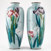 PR: JAPANESE CLOISONNE VASES W