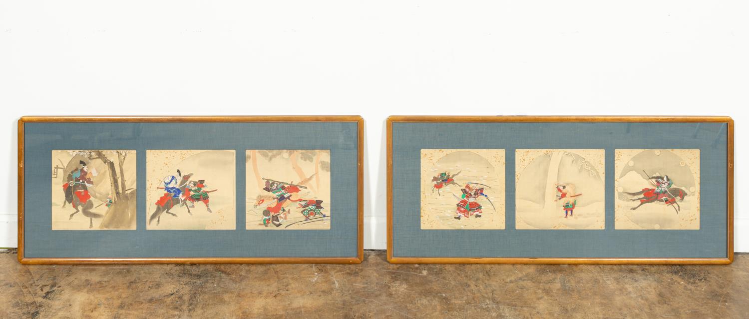 PR JAPANESE FIGURAL WARRIOR SCENE