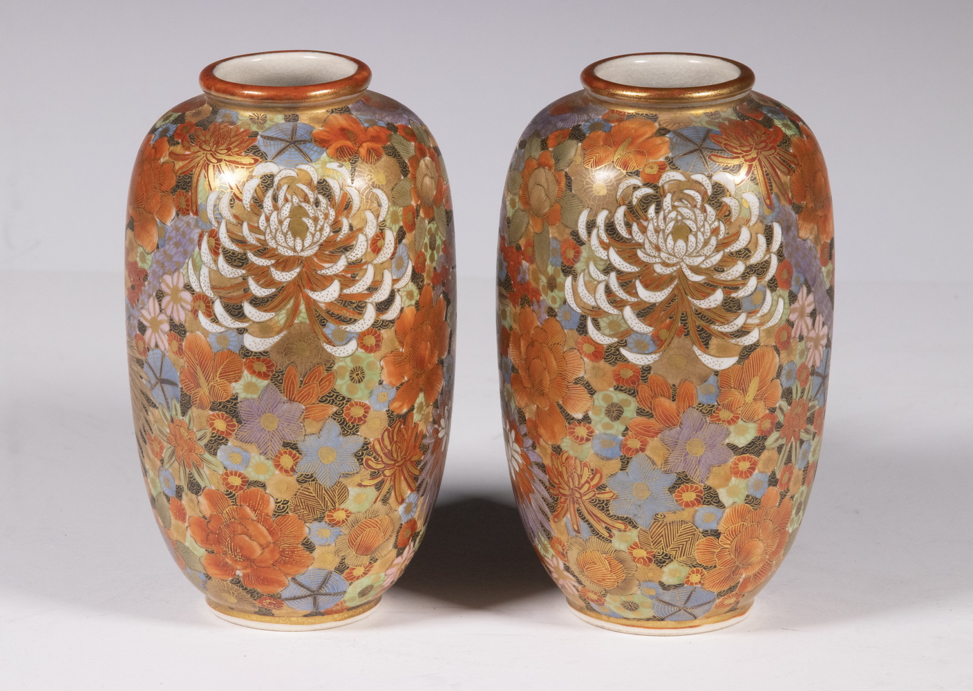 PR JAPANESE SATSUMA VASES Pair of