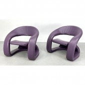 Pr JAYMAR Purple Leather Loung