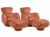 PR. KAGAN LEATHER LOUNGE CHAIR