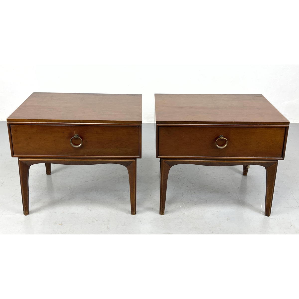 Pr LANE Walnut Night Stands.