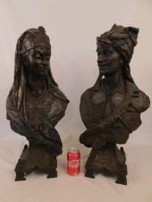 PR. LARGE ANTIQUE SPELTER BUST
