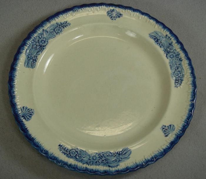 Pr Leeds pearlware blue featheredge