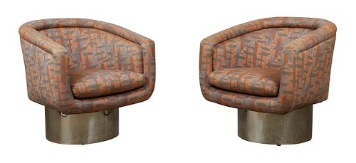 PR: LEON ROSEN BARREL SWIVEL CHAIRS