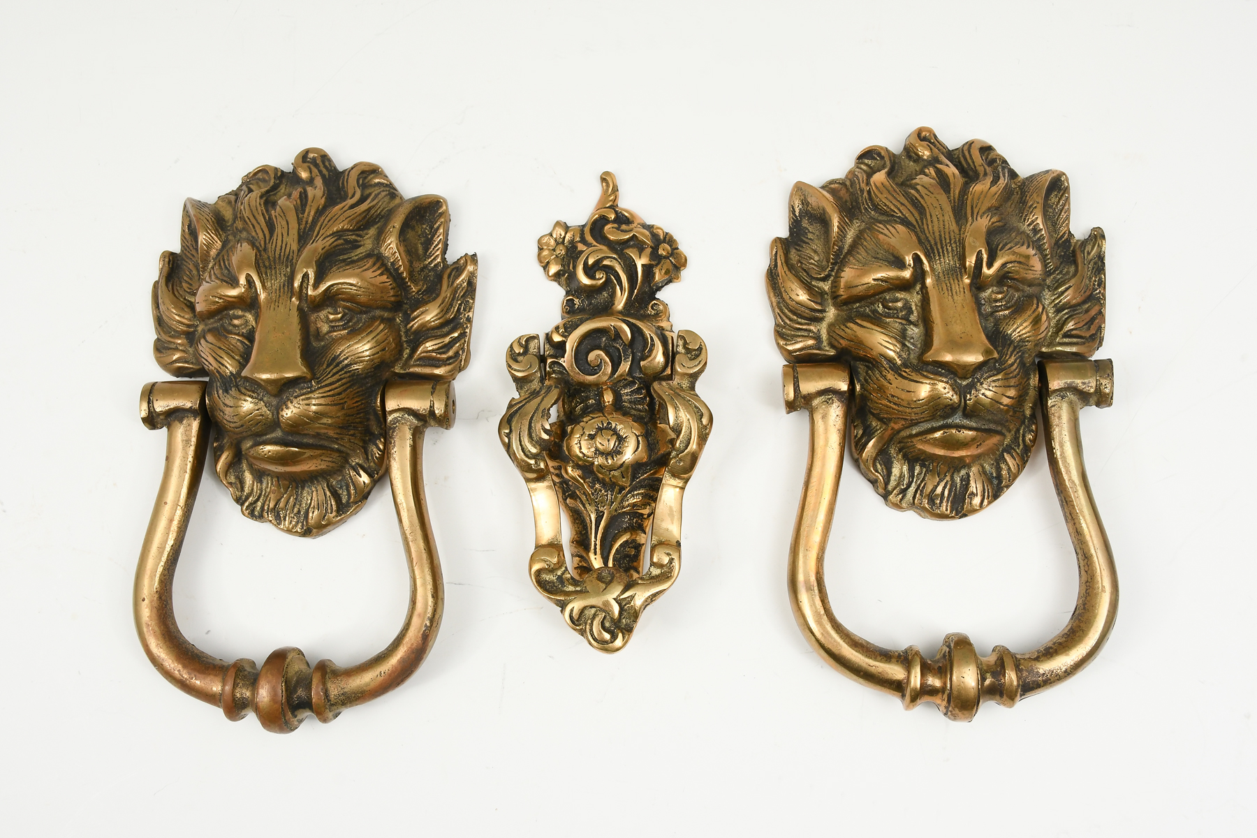 PR. LION DOOR KNOCKERS & FOLIATE