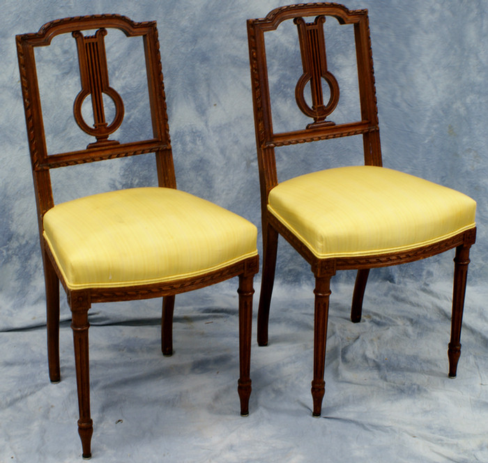 Pr Louis XVI style side chairs,