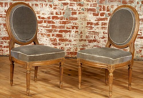 PR LOUIS XVI UPHOLSTERED CHAIRS