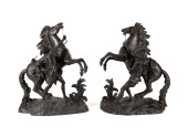 PR 'MARLY HORSES' SPELTER FIGU