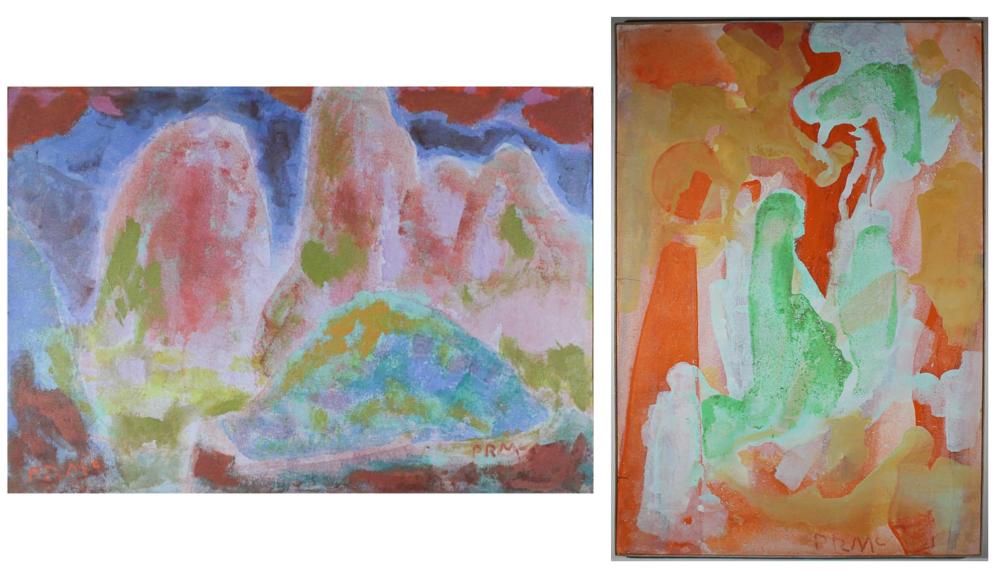 P.R. MCINTOSH TWO ACRYLICS ON