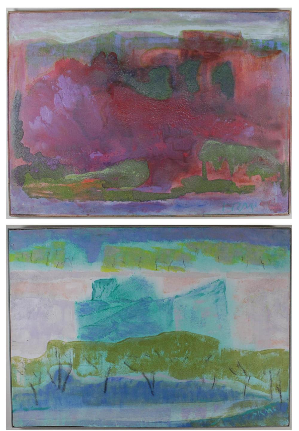 P.R. MCINTOSH TWO ACRYLICS ON