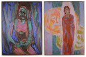 P.R. MCINTOSH TWO ACRYLICS ON