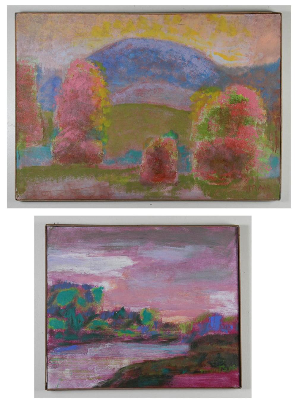 P.R. MCINTOSH TWO ACRYLICS ON