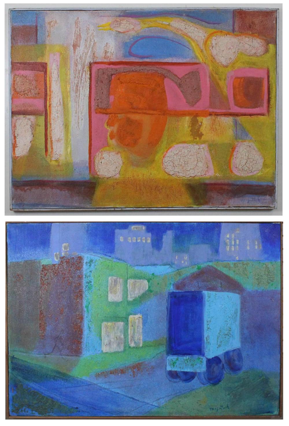 P.R. MCINTOSH TWO ACRYLICS ON