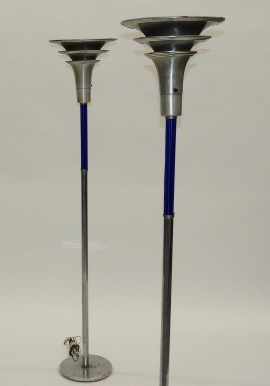 PR MCM CHROME COBALT GLASS ART DECO