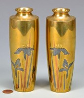 PR. MEIJI BRONZE VASES BY MITS