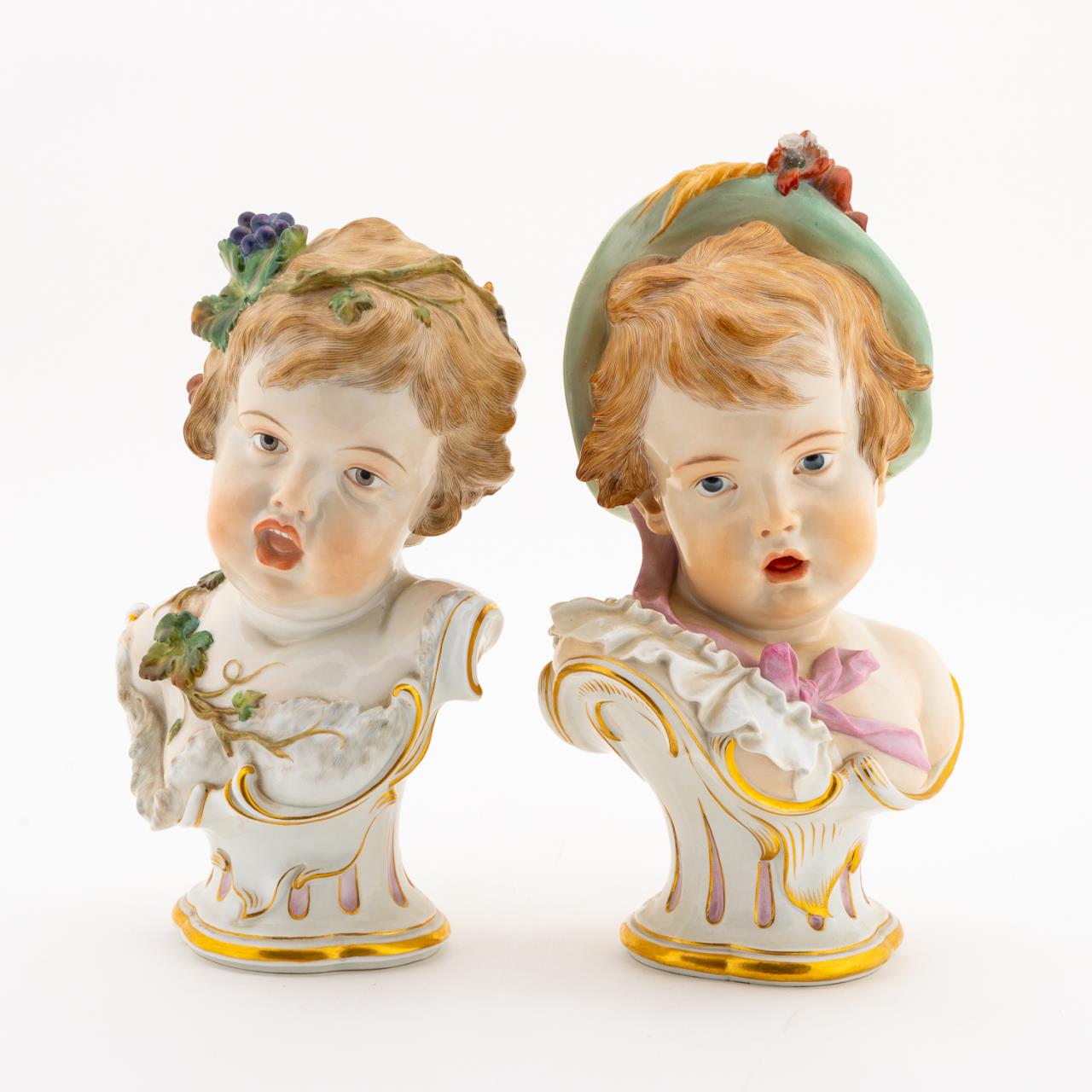 PR., MEISSEN ALLEGORICAL BUSTS,