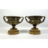 Pr Metal Tazzas Compotes. Marb