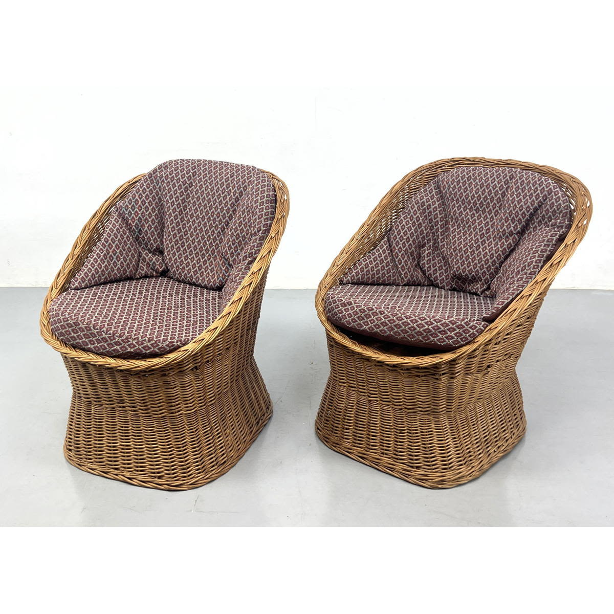 Pr Modernist Woven Rattan Wicker