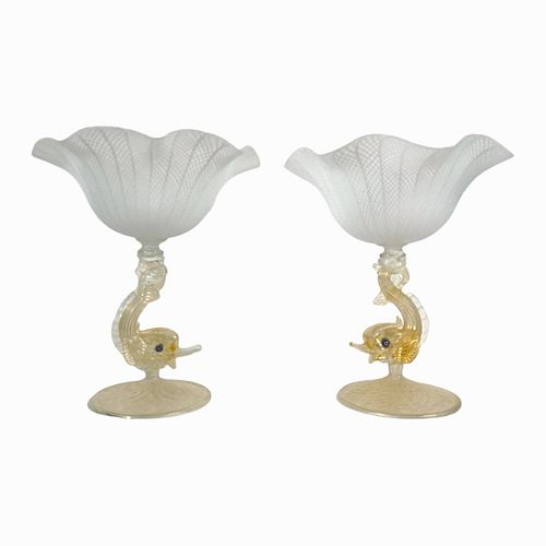 PR MURANO GOLD FLECK ART GLASS