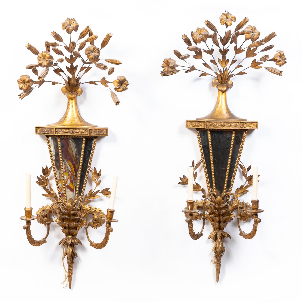 PR., NEO-BAROQUE TWO-LIGHT GILTWOOD