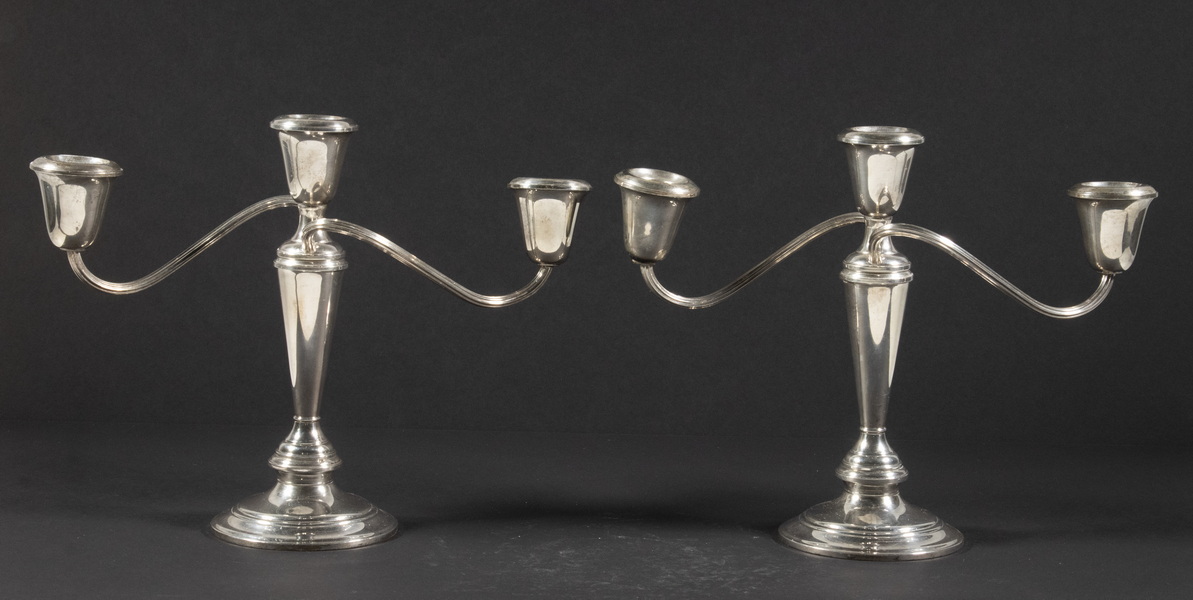 PR NEWPORT STERLING CANDELABRA Pair