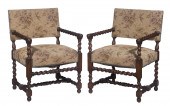 PR OAK BARLEY TWIST ARMCHAIRS