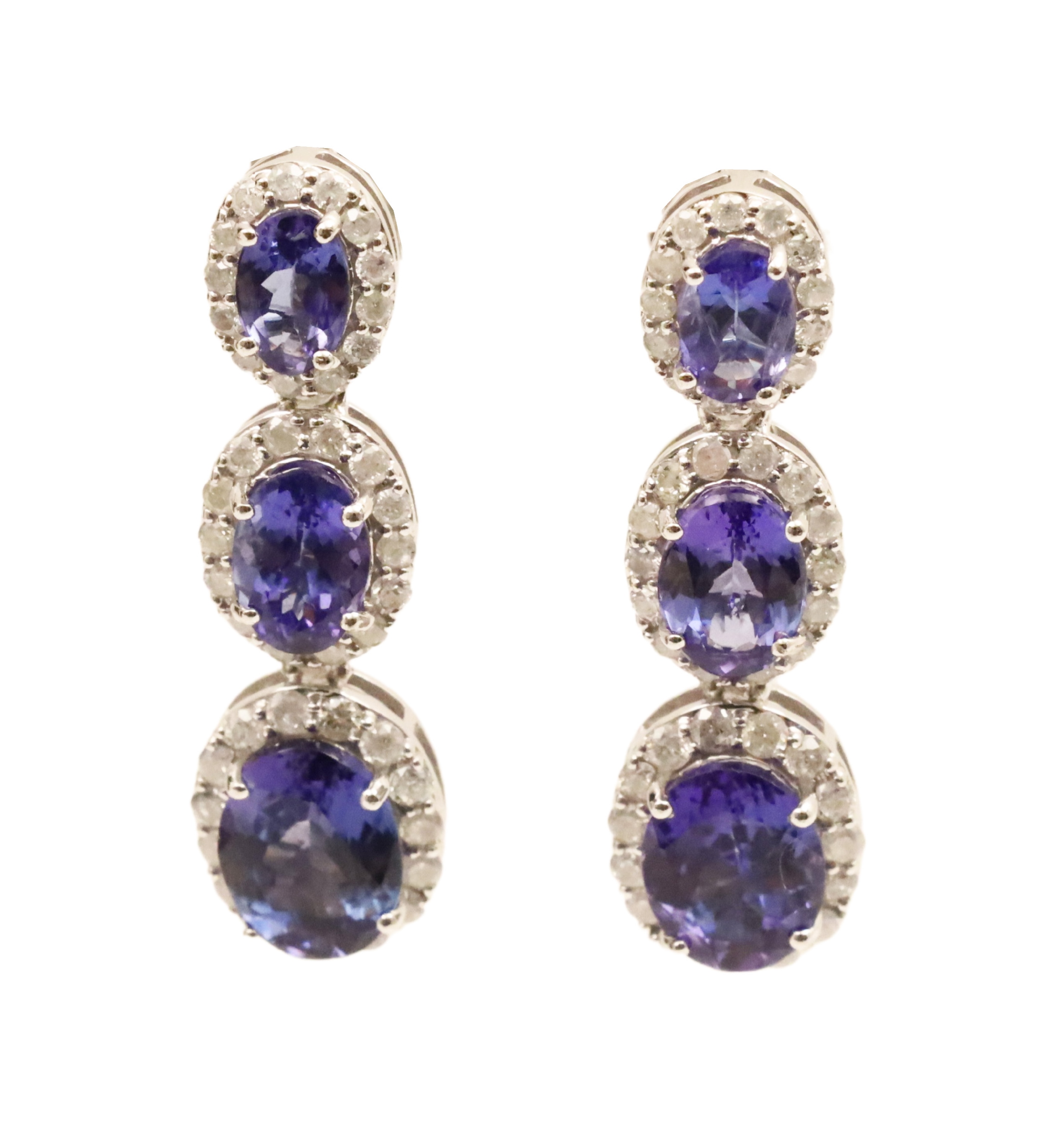 PR. OF 14K TANZANITE & DIAMOND