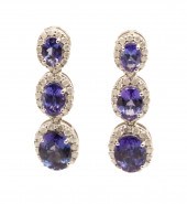 PR. OF 14K TANZANITE & DIAMOND