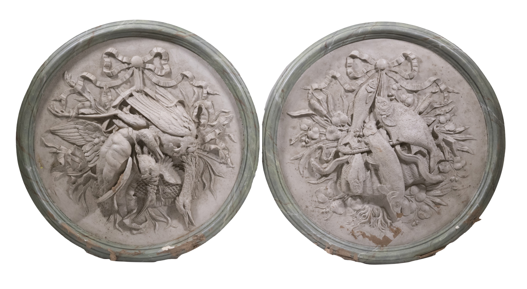 PR OF 19TH C. ARCHITECTURAL RONDELS