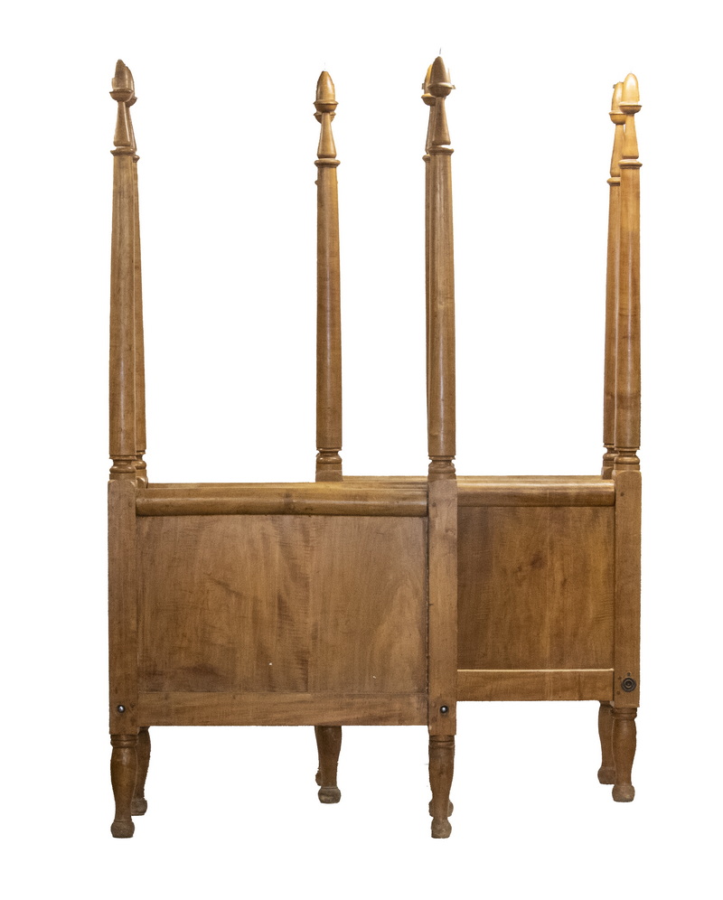 PR OF 19TH C. TURNED POST MAPLE