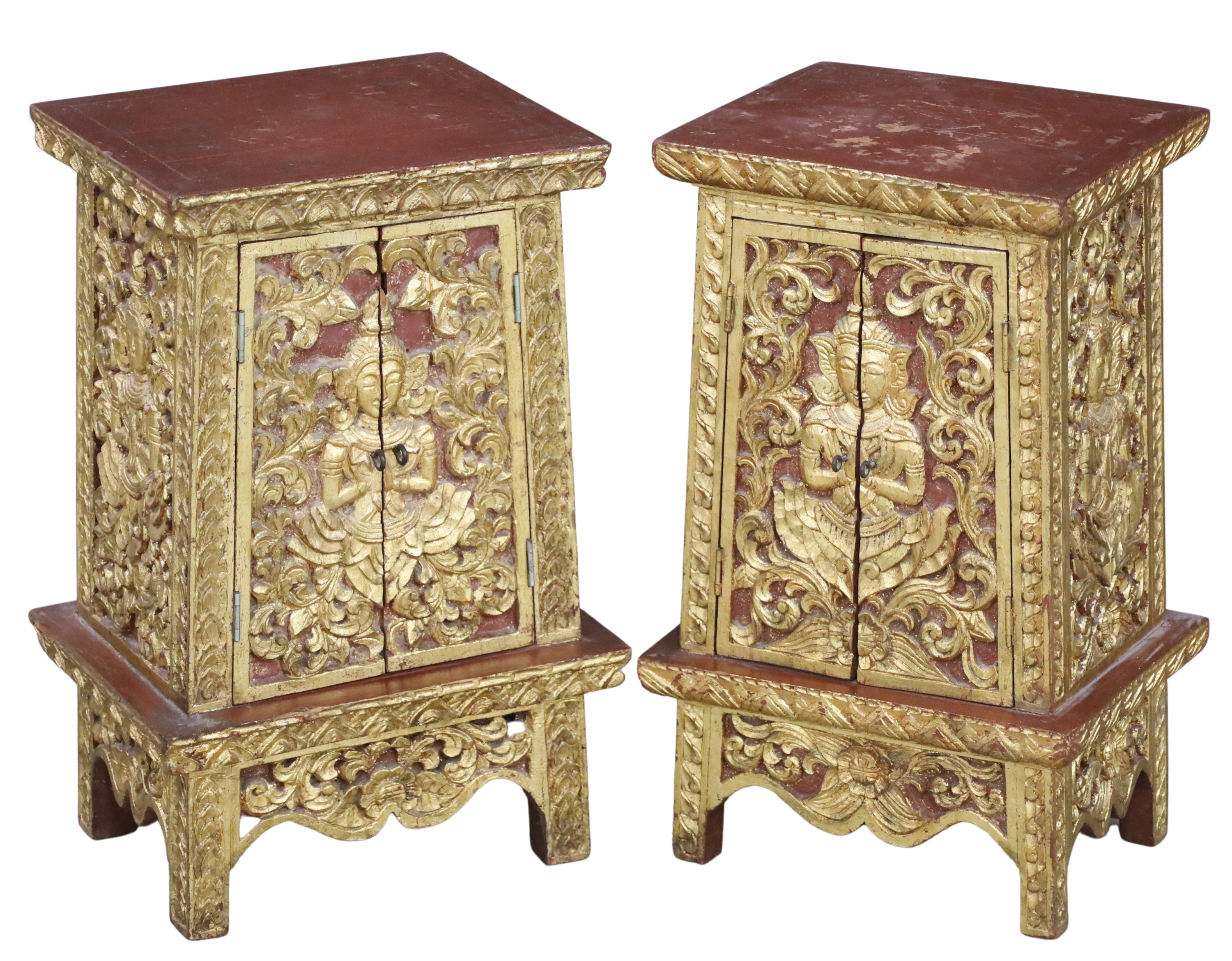 PR OF ASIAN POLYCHROME & GILTWOOD