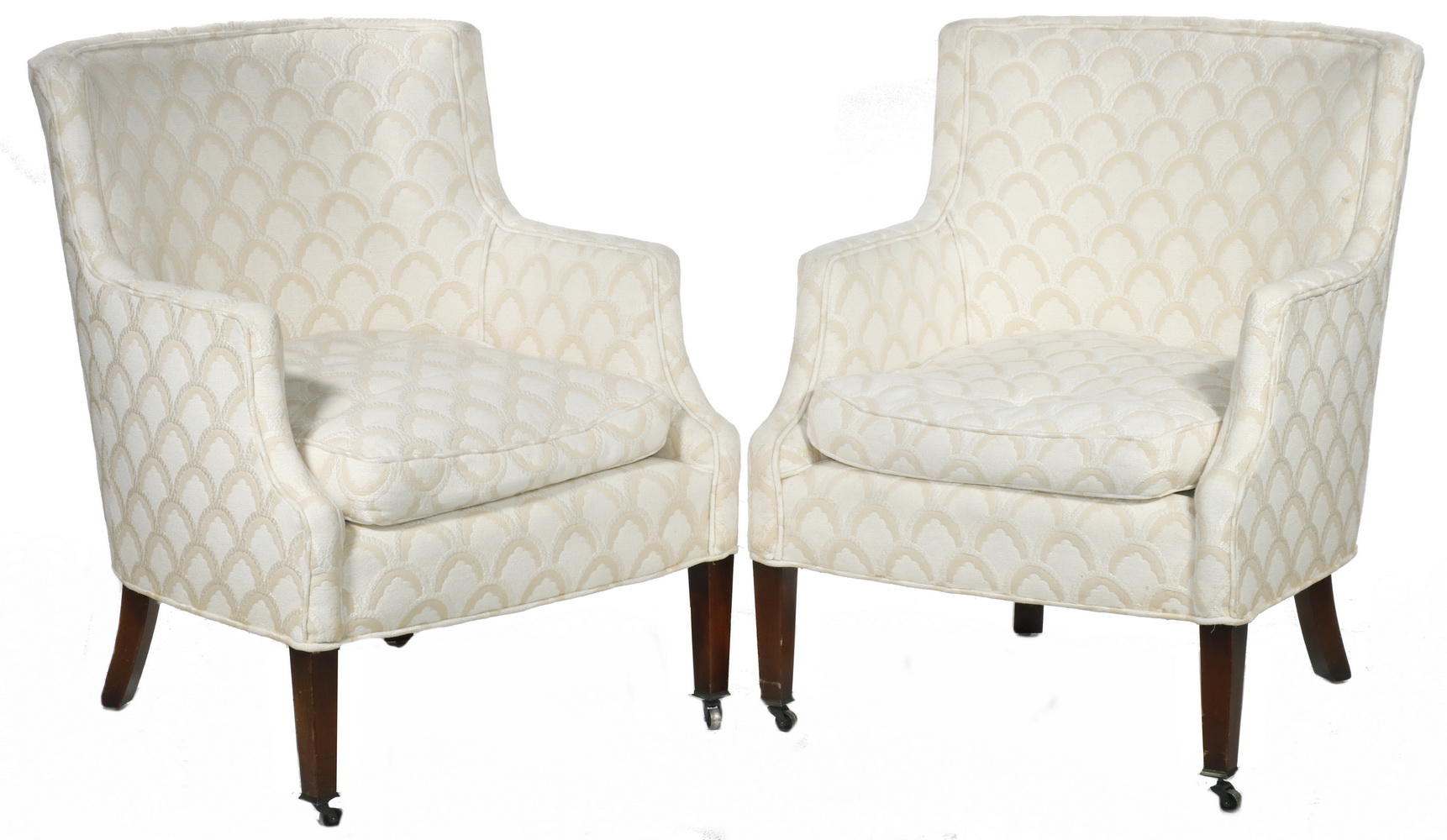 PR OF BARRELBACK ARMCHAIRS Fully
