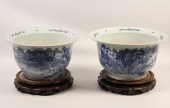 PR OF BLUE AND WHITE ORIENTAL