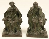 PR. OF BRONZE FIGURAL BOOKENDS