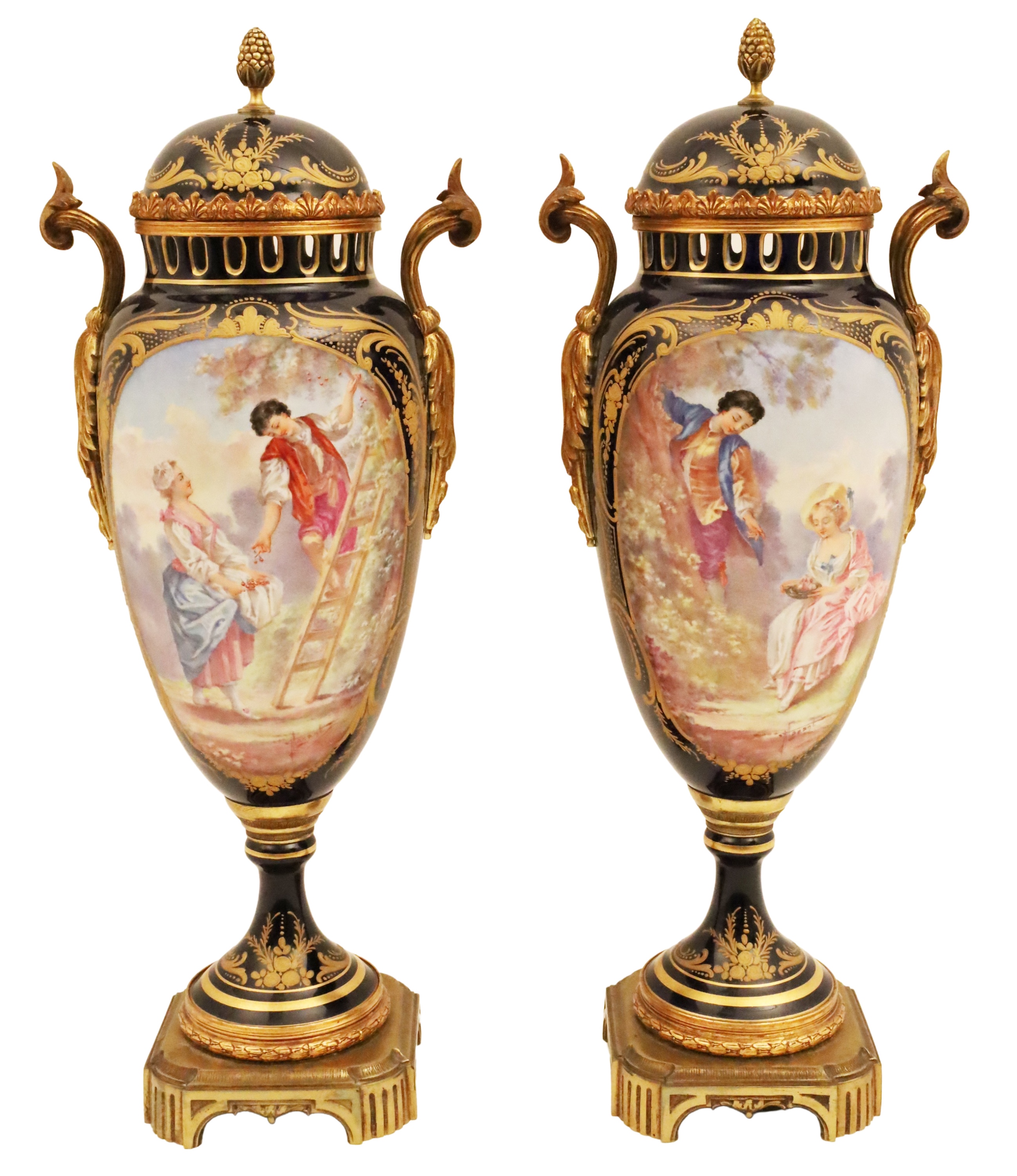 PR. OF BRONZE MTD SEVRES STYLE