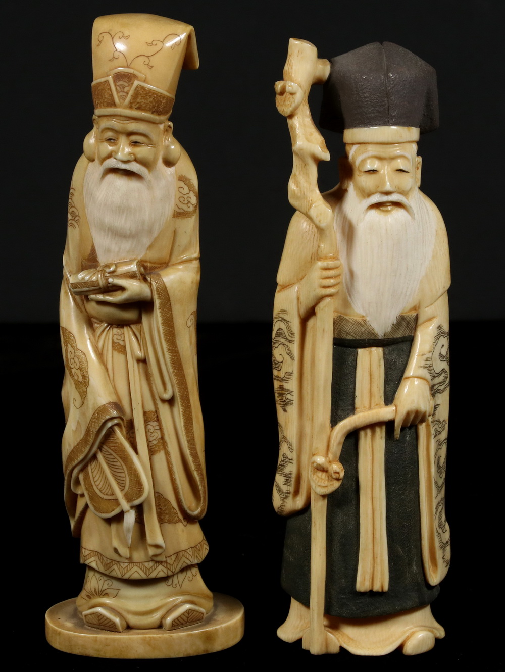 PR OF CARVED BONE JAPANESE