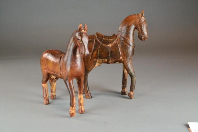 Pr. Of Carved Wood Tang