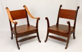 PR OF CHARLES ROHLFS ARMCHAIRS