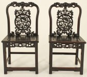 PR OF CHINESE CARVED TEAKWOOD