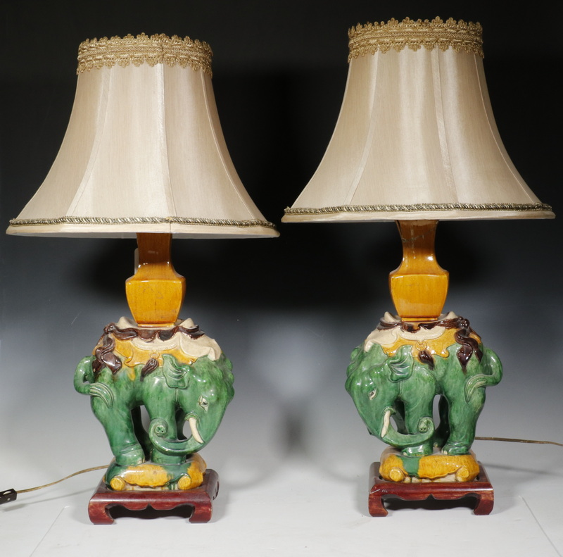 PR OF CHINESE POTTERY ELEPHANT
