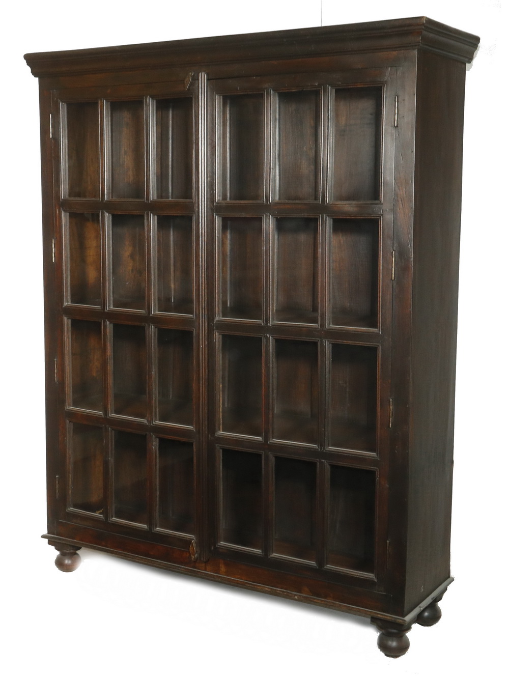 PR OF DARK HARDWOOD BOOKCASES (2)