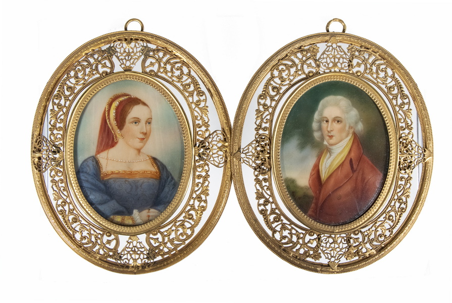 PR OF EARLY 20TH C. MINIATURES Oval
