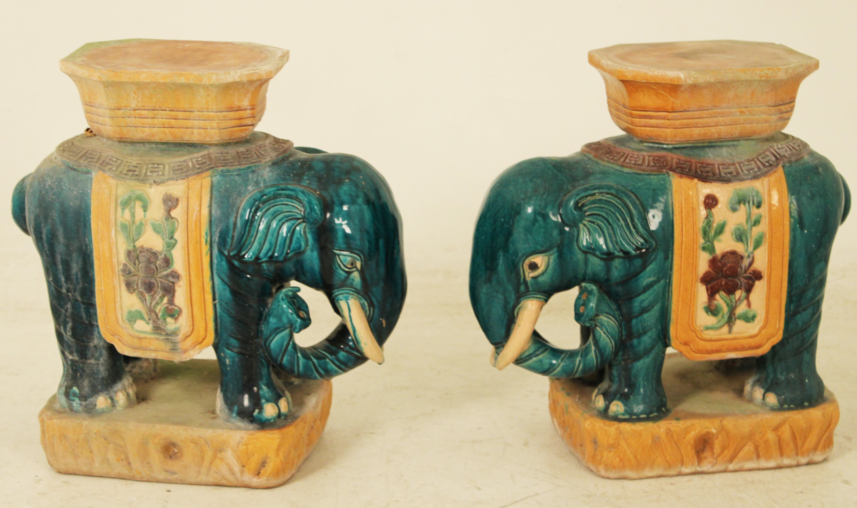 PR. OF ELEPHANT FORMED GLAZED TERRA
