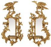 PR OF ENGLISH GILT WOOD MIRROR