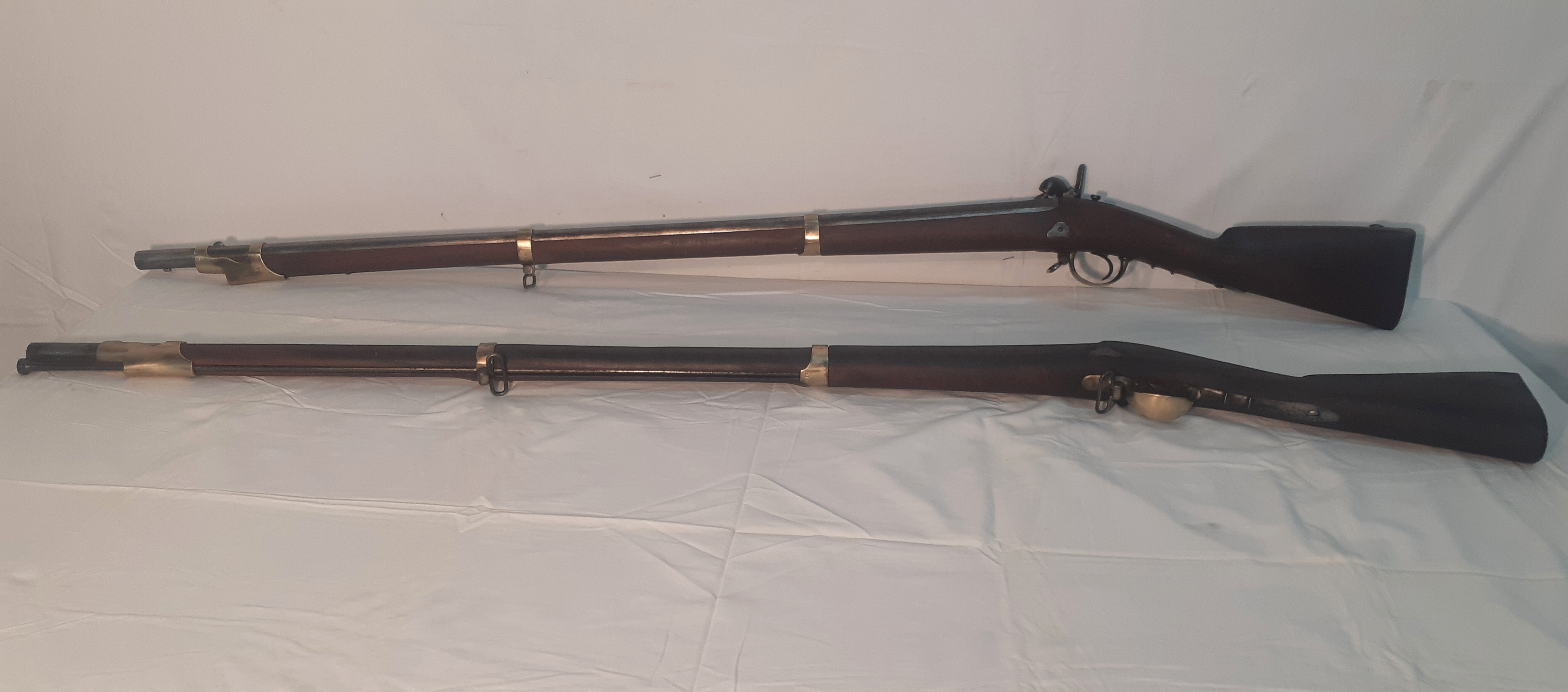 PR. OF FLINT LOCK RIFLES WITH