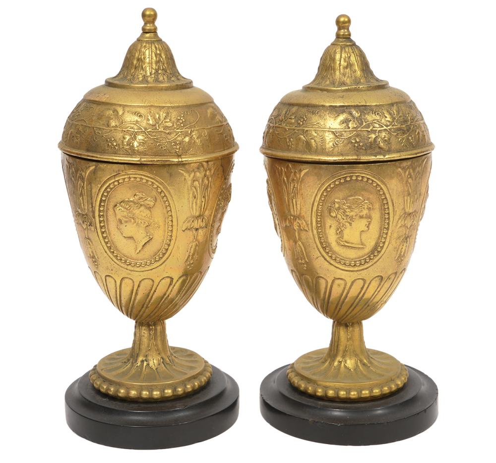 PR. OF FRENCH BRONZE COVERED